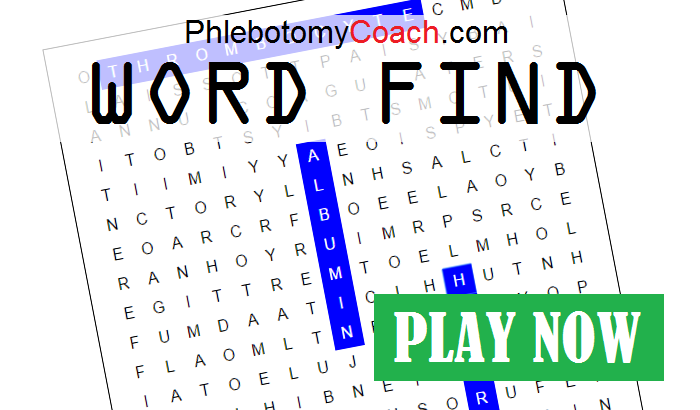 Phlebotomy Word Find